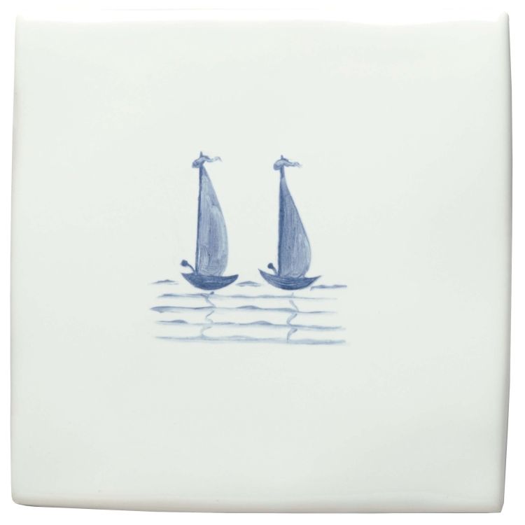 Classic English Delft Hand Painted Boats