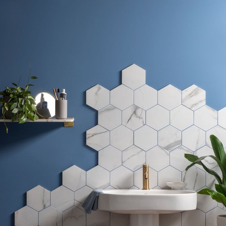 Carrara Venuto Honed Hexagon Mosaic