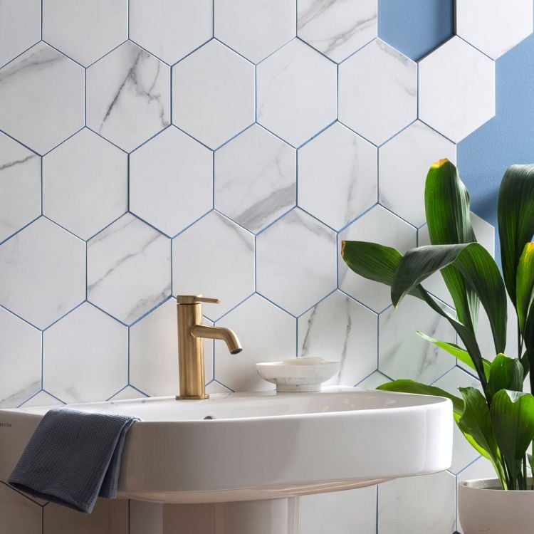 Carrara Venuto Honed Hexagon Mosaic